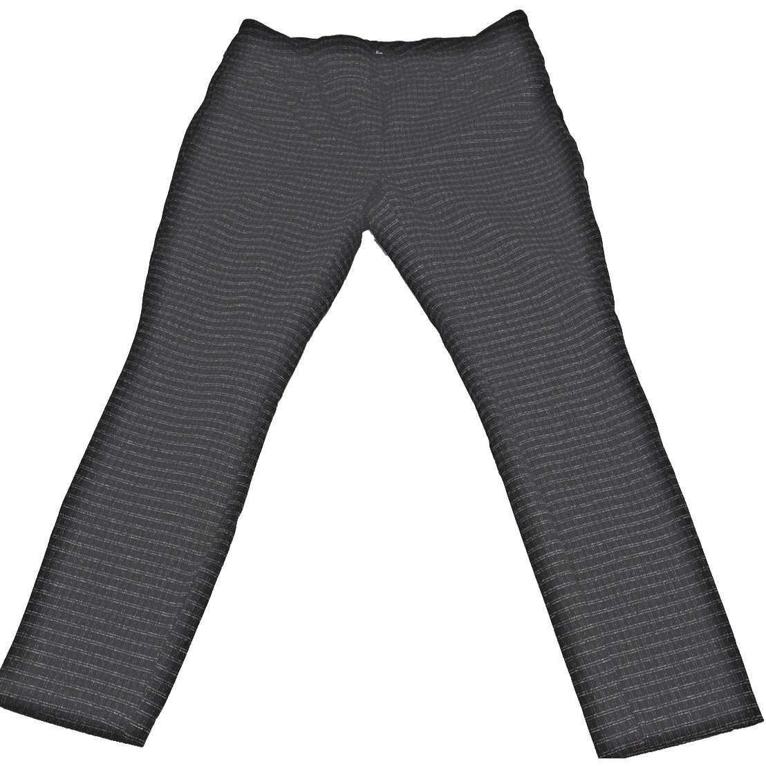 Dalia Gray Check Chino Stretch Pull On Slim Pants Size L